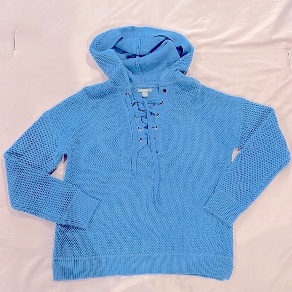 Tops - Blue Hooded Sweater